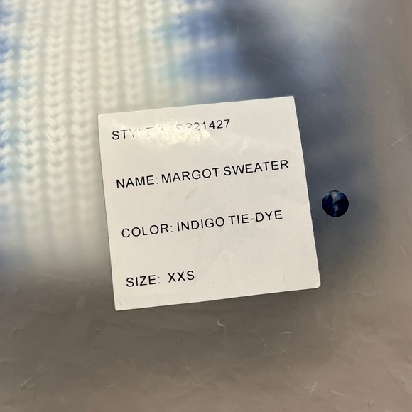 Generation Love Margot Indigo Tie Dye Knit Sweater (XXS) - Picture 12 of 14